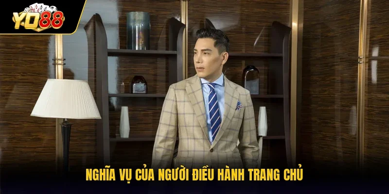 Nghĩa vụ của người điều hành trang chủ